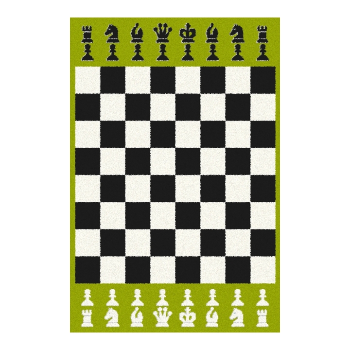 Dywan Funky Top Szachy - zielony | Wyposażenie do żłobków i przedszkoli