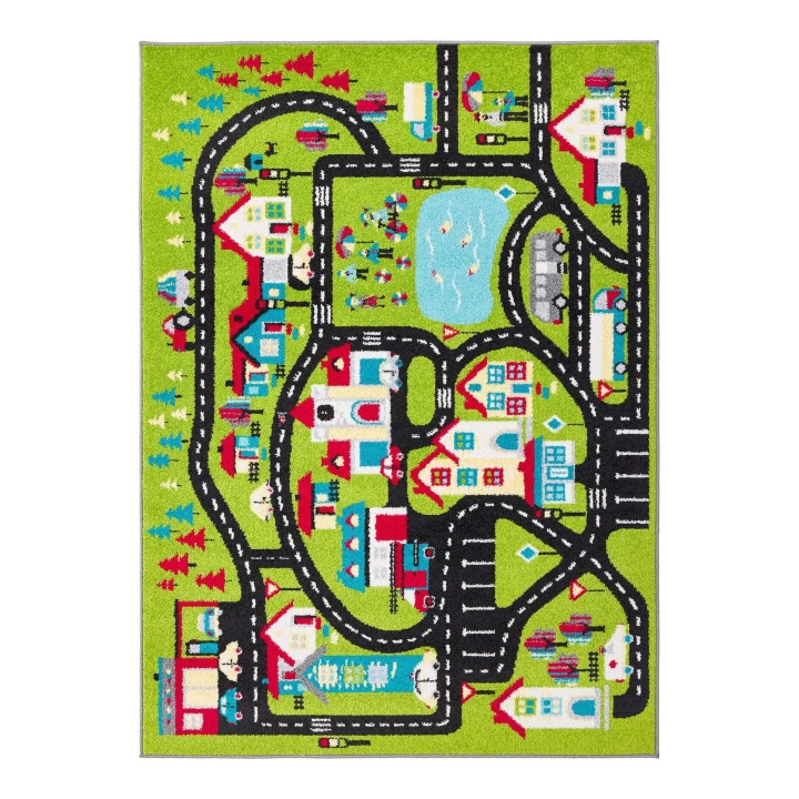 Dywan sensoryczny Funky Top Super Miasto C - limonka | Darmowa dostawa dla szkół