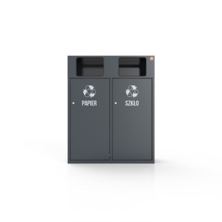 Kosz na śmieci zewnętrzny | Pojemnik do segregowania odpadów