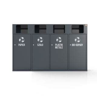 Kosz na śmieci zewnętrzny | Pojemnik do segregowania odpadów
