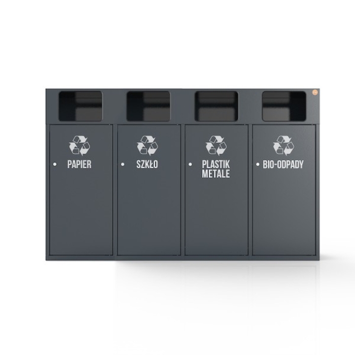 Kosz na śmieci zewnętrzny | Pojemnik do segregowania odpadów