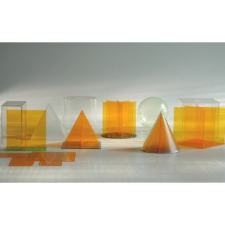 Zestaw 6 brył z wyjmowanymi przekrojami | Pomoce dydaktyczne do pracowni matematycznej