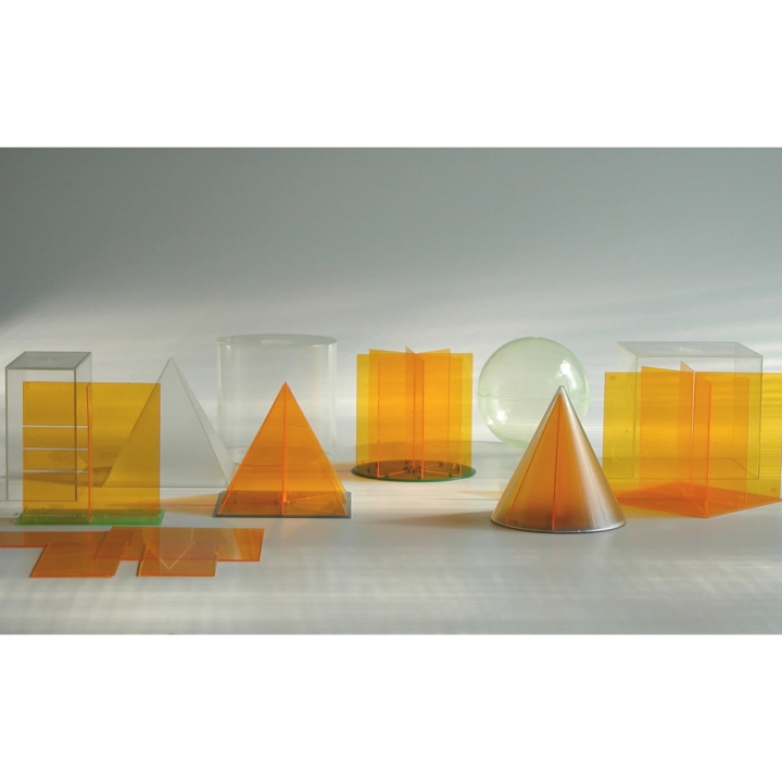 Zestaw 6 brył z wyjmowanymi przekrojami | Pomoce dydaktyczne do pracowni matematycznej