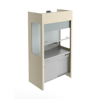 Przeszklone dygestorium z wentylatorem | Szkolne laboratorium chemiczne