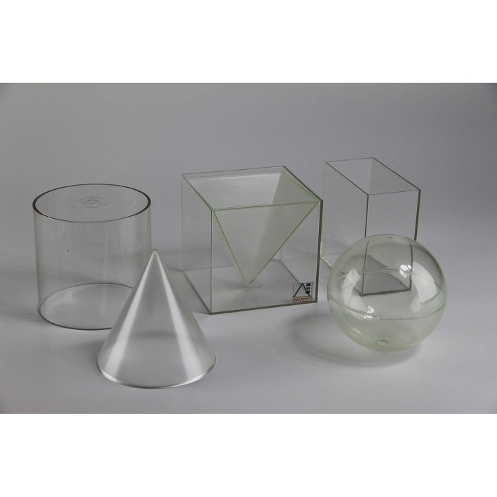 Bryły otwarte 10 cm, 6 szt | Pomoce dydaktyczne do pracowni matematycznej