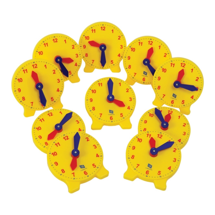 Tarcza zegarowa do nauki czasu, zestaw klasowy 24+1 | Pomoce dydaktyczne do pracowni matematycznej
