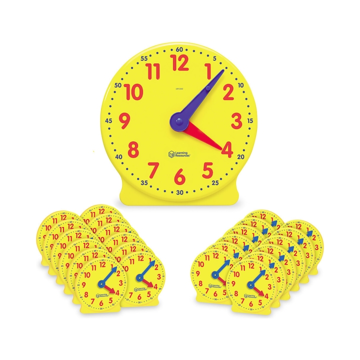 Tarcza zegarowa do nauki czasu, zestaw klasowy 24+1 | Pomoce dydaktyczne do pracowni matematycznej