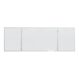 Tablica tryptyk ceramiczna z liniaturą - biały, powierzchnia magnetyczna