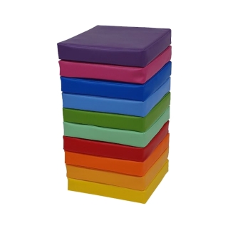 Zestaw klocków piankowych - Poduszki kwadratowe 35x35x5cm - 10 szt.