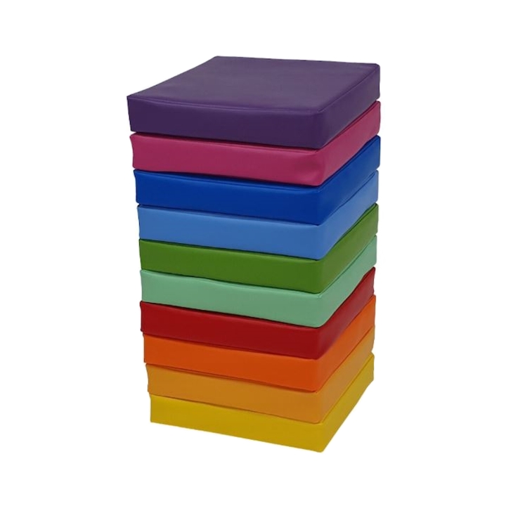 Zestaw klocków piankowych - Poduszki kwadratowe 35x35x5cm - 10 szt.