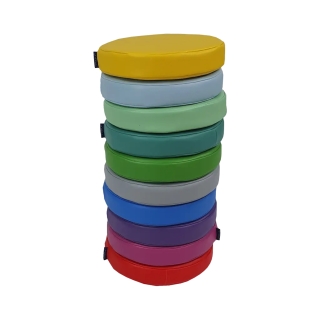 Zestaw klocków piankowych - Poduszki okrągłe 35x5 cm - 10 szt.