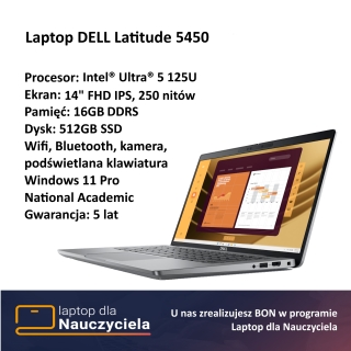 Laptop Dell Latitude 5450 16 GB | Laptop dla nauczyciela