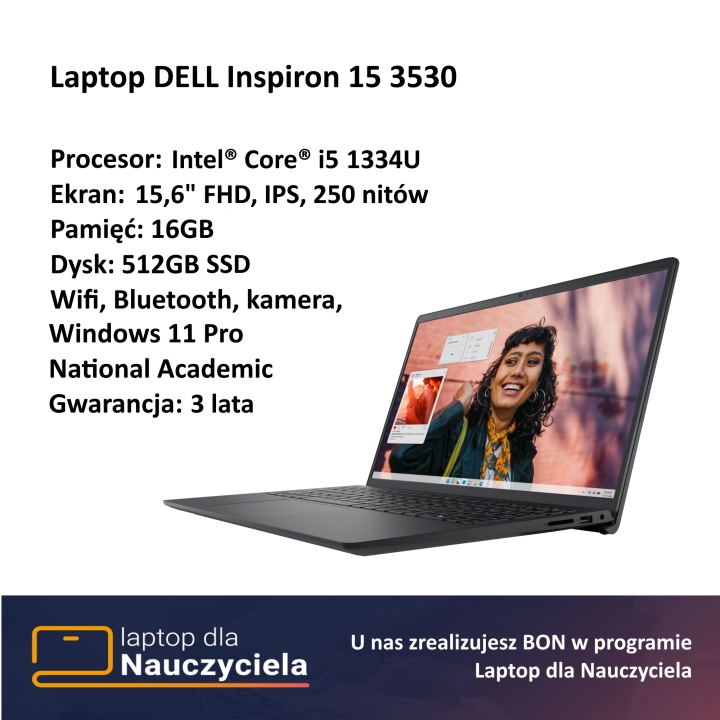 Laptop Dell Vostro 3520 "Laptop dla nauczyciela"