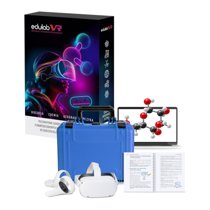 eduLabVR Wirtualne Laboratoria Przyrodnicze z goglami VR (biologia, geografia, fizyka, chemia)