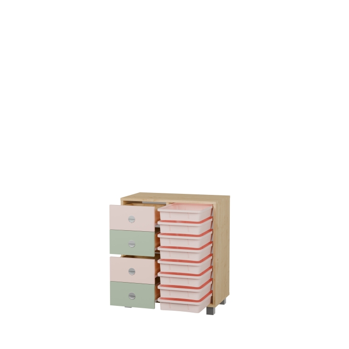 Regał z pojemnikami EDU-BOX EB04 | Darmowa dostawa dla szkół i placówek oświatowych