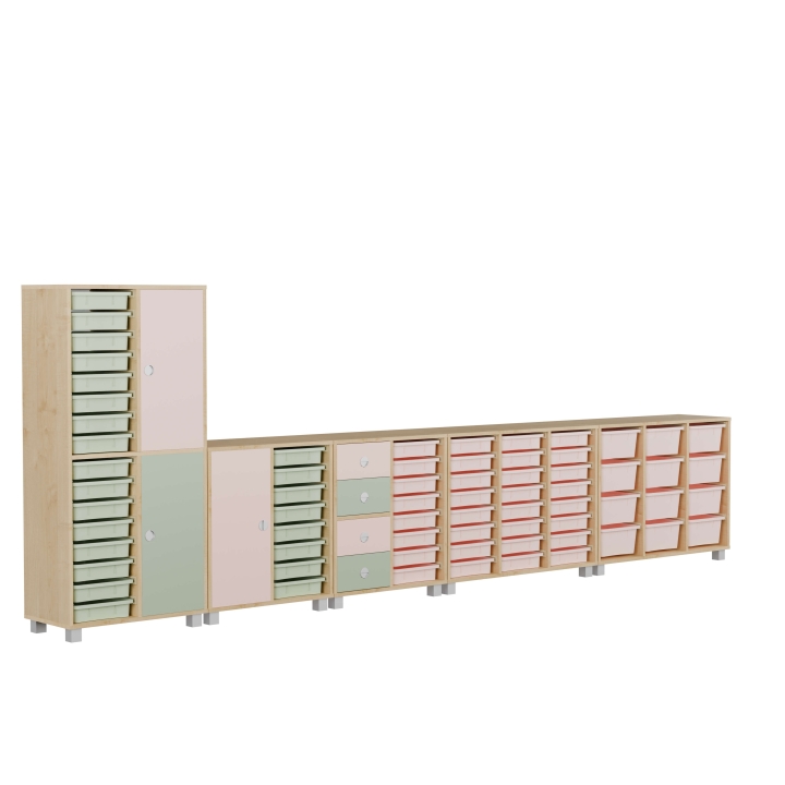 Zestaw regałów z pojemnikami EDU-BOX EB1 | Darmowa dostawa dla szkół i placówek oświatowych